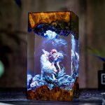 Princess Mononoke Resin Lamp San Wolf Handmade Night Light