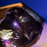 Purple Glow Spaceship Resin Galaxy Lamp