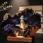 Ranni Resin Lamp Elden Ring Handmade Epoxy Night Light Warm Glow Dark Room