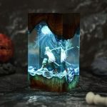 Rengoku Epoxy Lamp Blue Green Glow Handmade Night Light