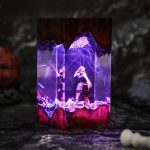 Rengoku Resin Lamp Purple Magenta Glow Demon Slayer Light