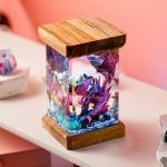 Resin Mimikyu Lamp Close Up Purple Light