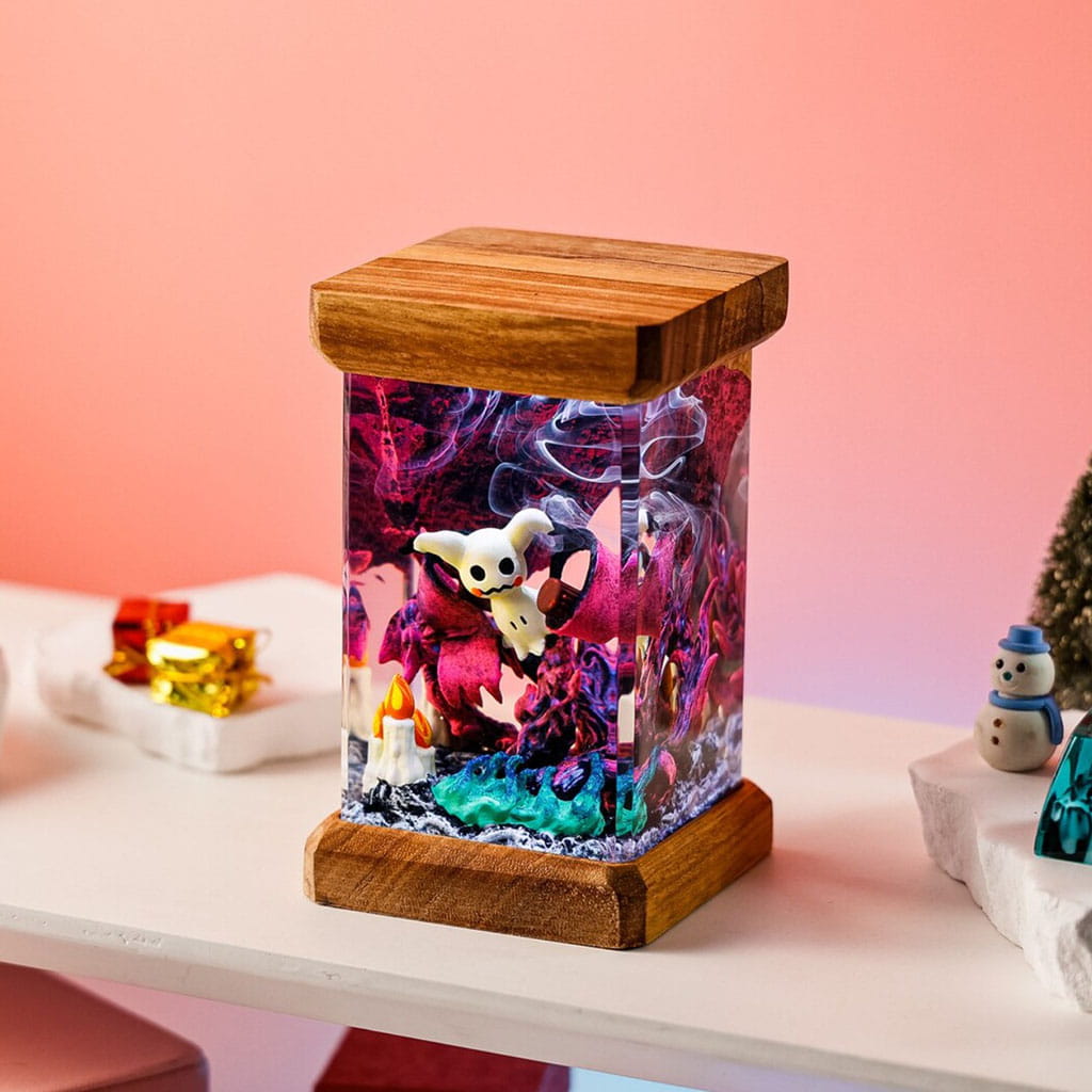 Resin Mimikyu Lamp Daylight View Handmade Decor