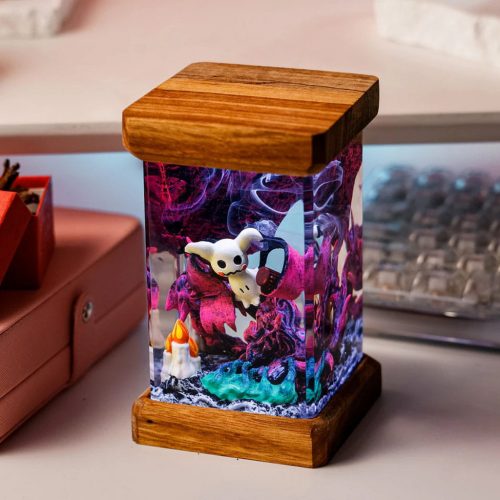 Resin Mimikyu Lamp Side View Epoxy Night Light