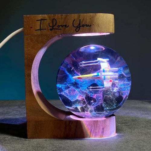 Resin Spaceship Lights Galaxy Globe LED Lamp