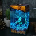 Roronoa Zoro Resin Lamp One Piece Amber Blue Light