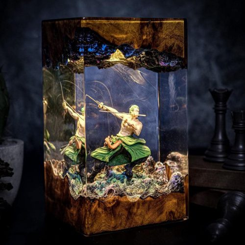 Roronoa Zoro Resin Lamp One Piece Warm Glow Decor