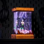 Roronoa Zoro Resin Lamp Scar Design Dark Background Decor