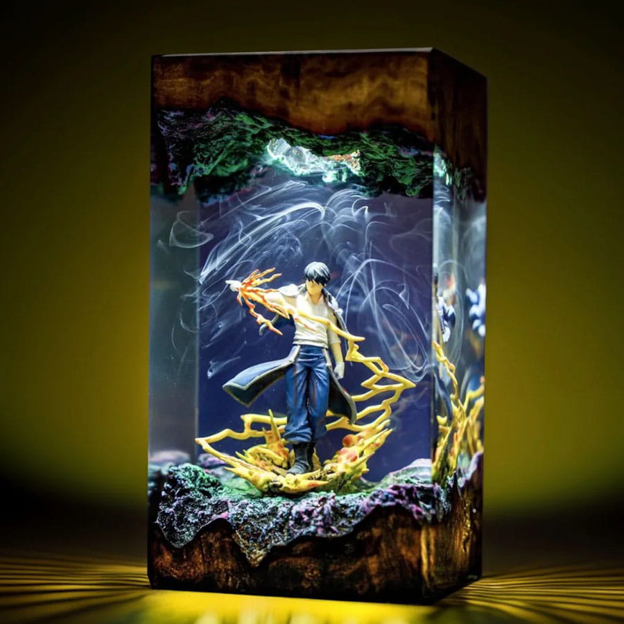 Roy Mustang Resin Lamp Fullmetal Alchemist Yellow Glow