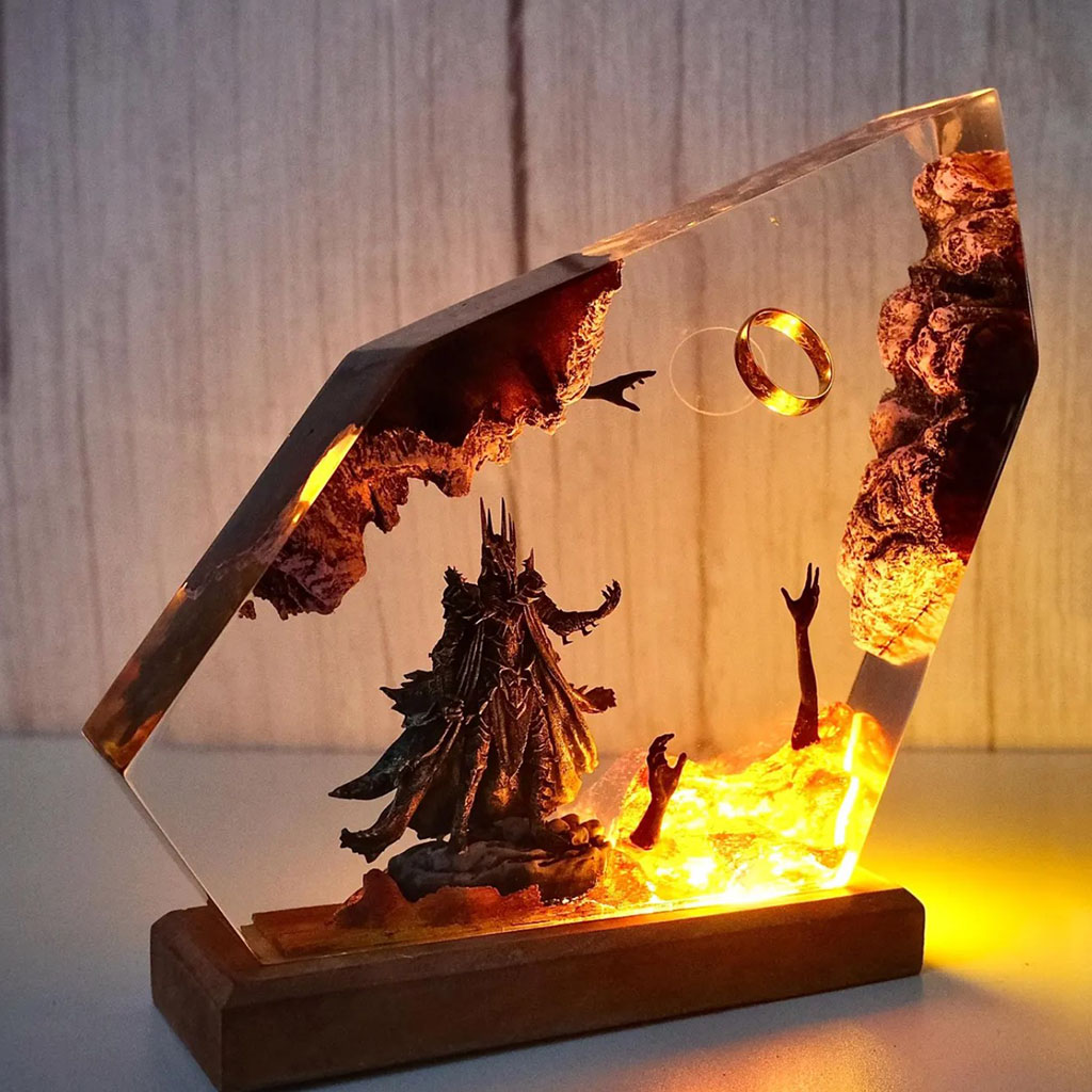 Sauron Resin Lamp Full View Lord of the Rings Night Light