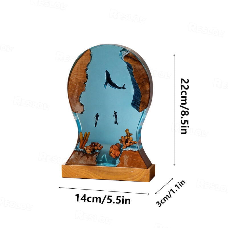 Sea Whale Resin Headphone Stand Size Chart