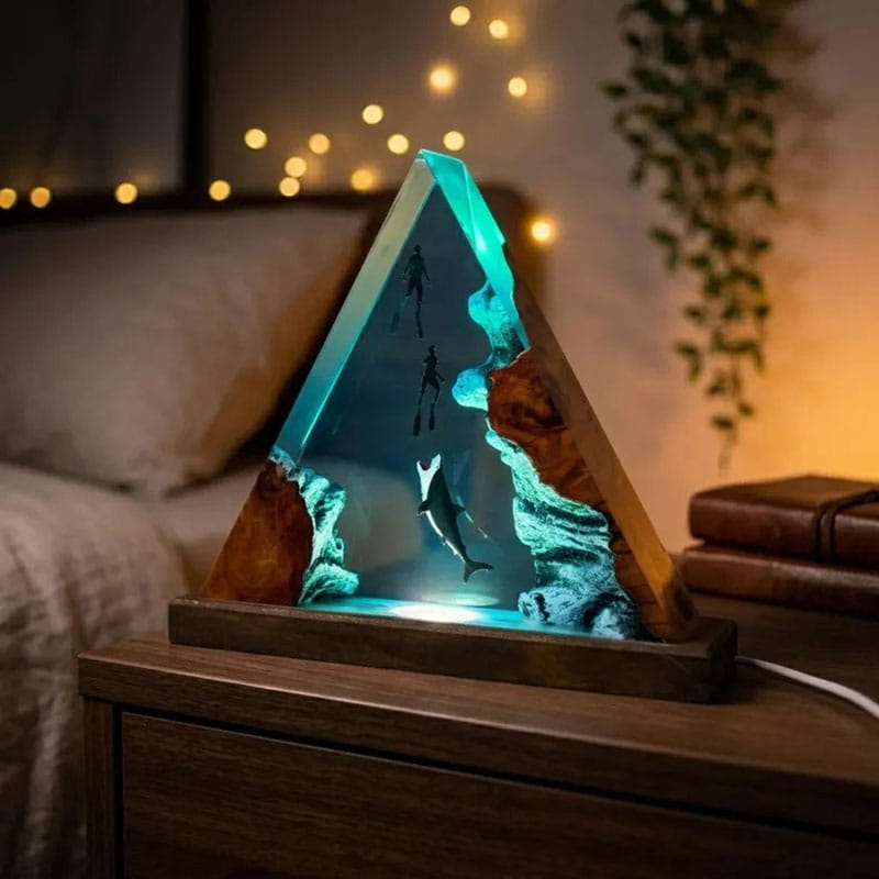 Shark Diver Lamp Cozy Bedroom Decor