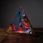 Shark Diver Lamp Pink Blue Night Glow
