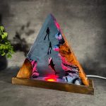 Shark Diver Lamp Pink Red LED Glow