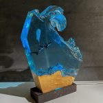 Shark Wave Resin Lamp Blue Edge Light