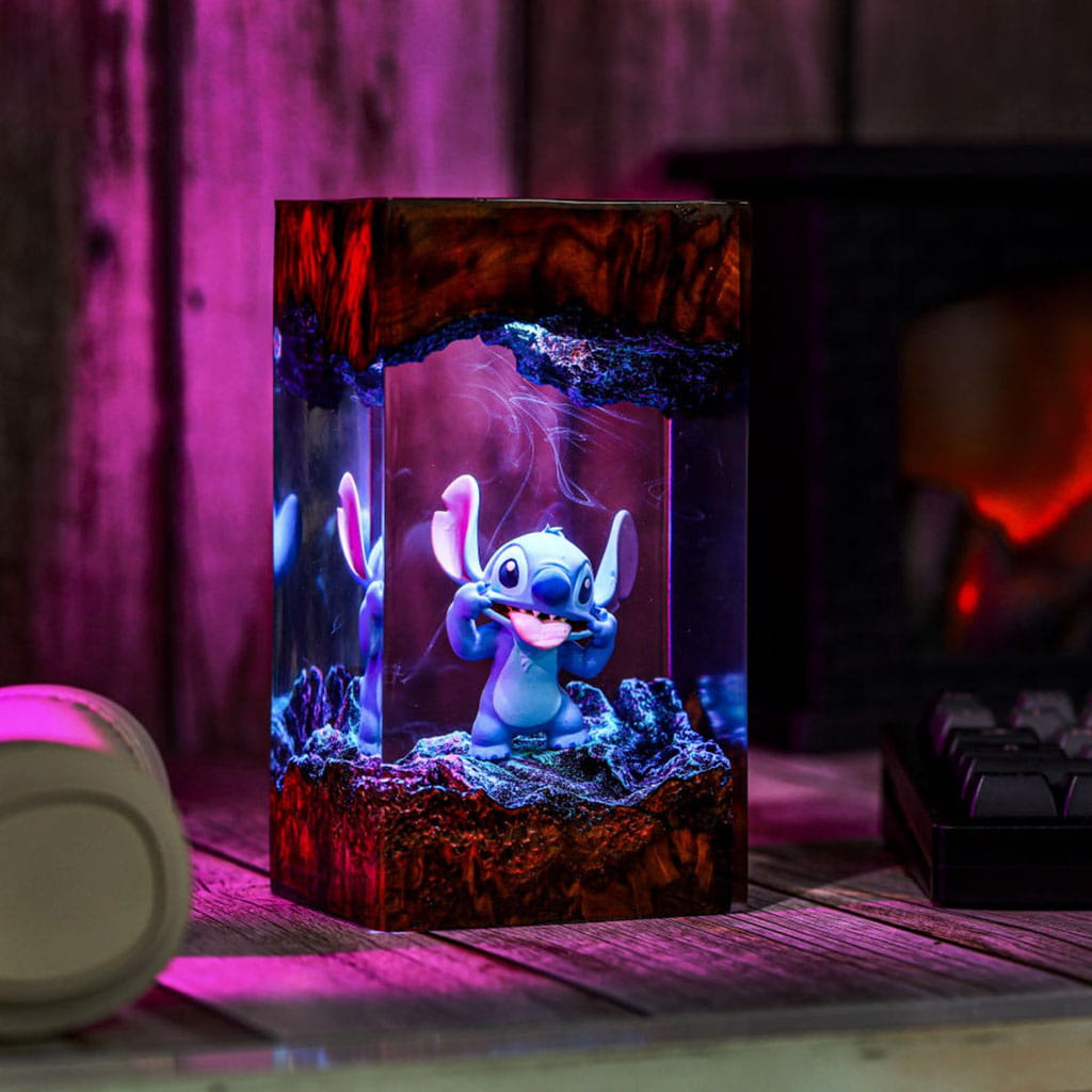 Stitch Epoxy Night Light Blue Purple Lighting Display