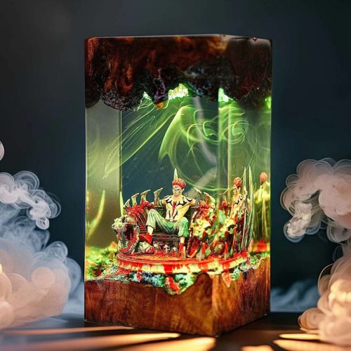Sukuna Epoxy Lamp Green Smoke Effect Night Light Handmade