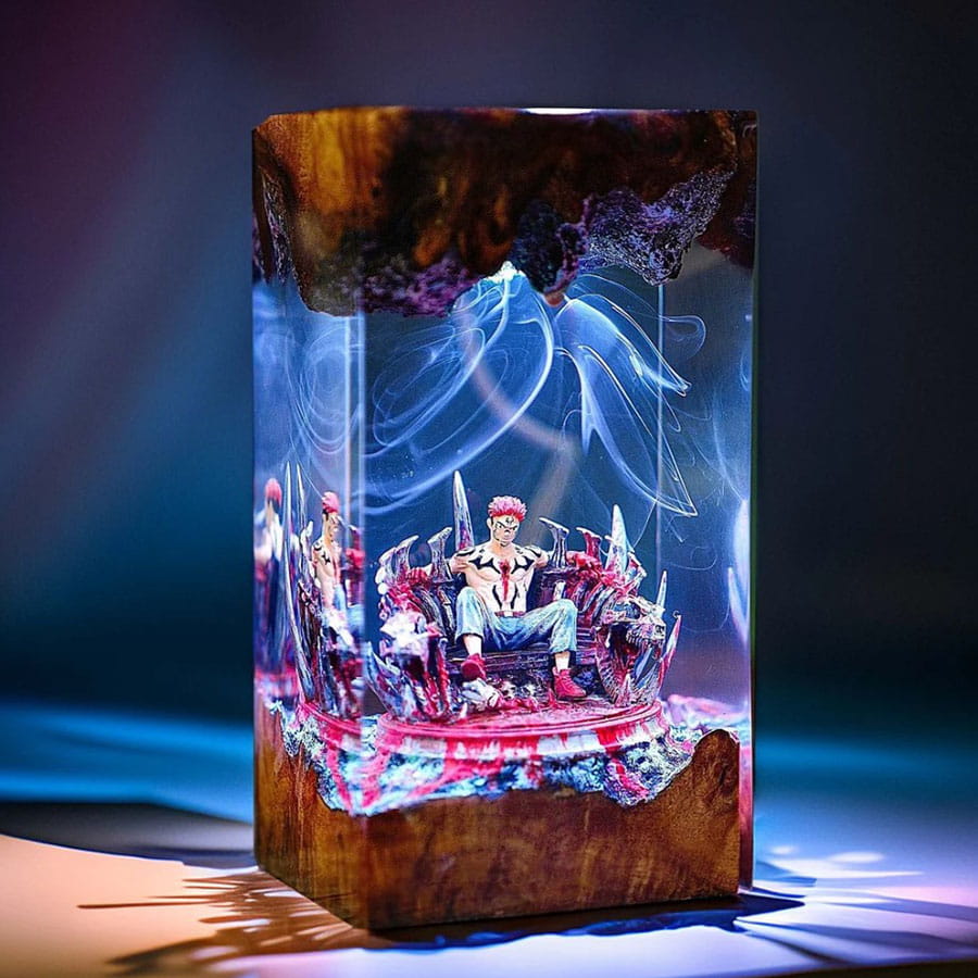 Sukuna Resin Lamp Jujutsu Kaisen Epoxy Night Light Display