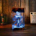 Sung Jinwoo Resin Lamp Shadow Monarch Solo Leveling Handmade Epoxy Night Light Desk Decor