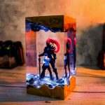Sung Jinwoo vs Igris Epoxy Resin Lamp Solo Leveling Handmade Night Light Front View