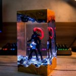 Sung Jinwoo vs Igris Epoxy Resin Lamp Solo Leveling Handmade Night Light Gaming Desk Decor