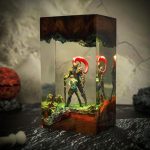 Sung Jinwoo vs Igris Epoxy Resin Lamp Solo Leveling Handmade Night Light Green Glow