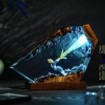 Super Saiyan Vegeta Night Light, Cyan LED Resin Lamp Handmade