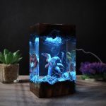 Superman Night Light Blue Glow Epoxy Resin Decor