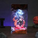 Tanjiro and Nezuko Hinokami Kagura Resin Lamp Demon Slayer Ice Blue Light