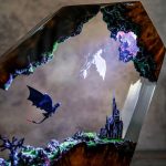 Toothless Resin Lamp Toothless vs Light Fury How to Train Your Dragon Epoxy Night Light Dragon Detail