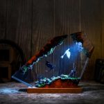 Toothless Resin Lamp Toothless vs Light Fury How to Train Your Dragon Epoxy Night Light Ice Blue
