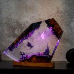 Toothless Resin Lamp Toothless vs Light Fury How to Train Your Dragon Epoxy Night Light Purple Glow