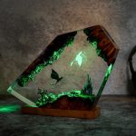 Toothless Resin Lamp Toothless vs Light Fury How to Train Your Dragon Epoxy Night Light Side View