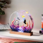 Trunks vs Frieza Epoxy Resin Lamp Dragon Ball Handmade Sculpture Light