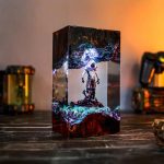 Valorant Omen Epoxy Resin Lamp Handmade Gaming Night Light Side View