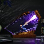 Vegeta Galick Gun Resin Lamp, Purple LED Epoxy Night Light Gift