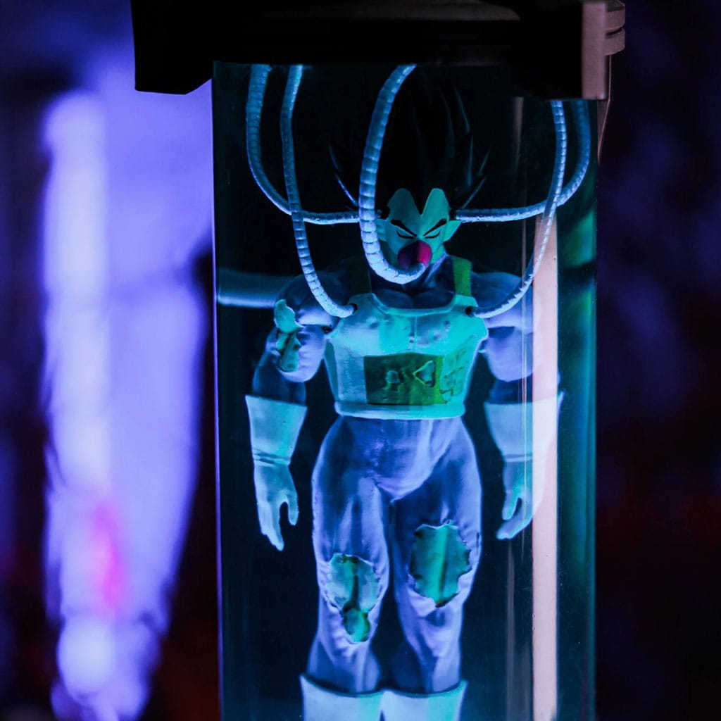 Vegeta Meditating Healing Pod Resin Lamp Close Up Detail