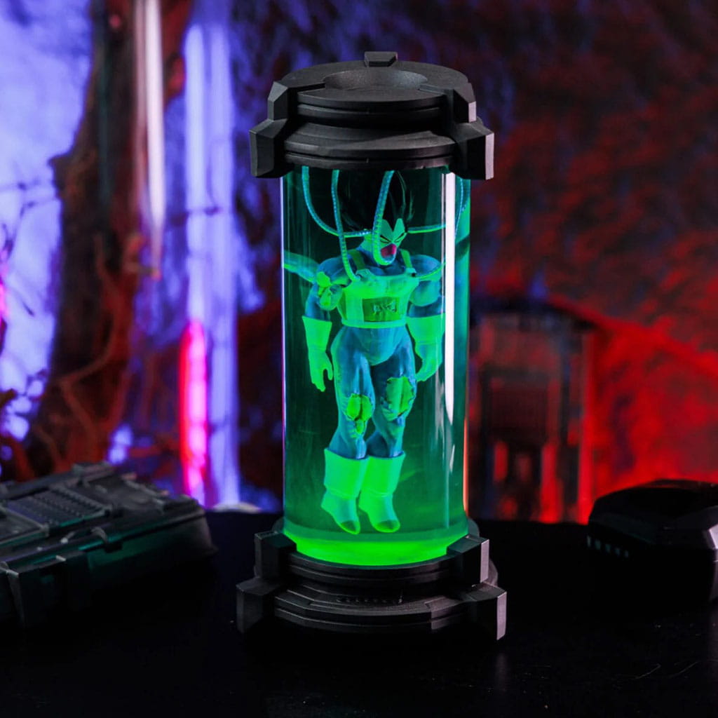 Vegeta Meditating in Healing Pod Resin Night Light Green Glow