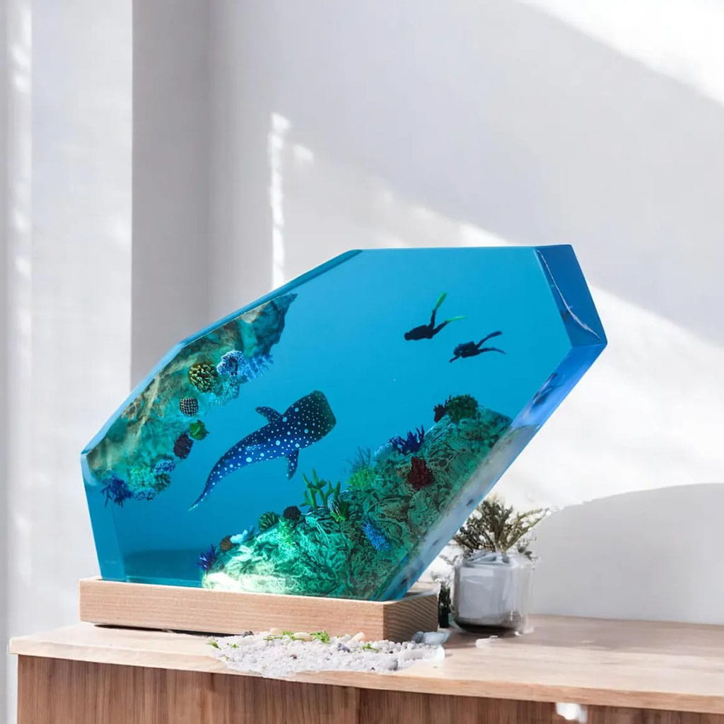 Whale Shark Resin Lamp Sunlit Decor