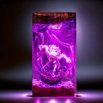Yuta Okkotsu Epoxy Lamp Purple Magenta Glow Night Light